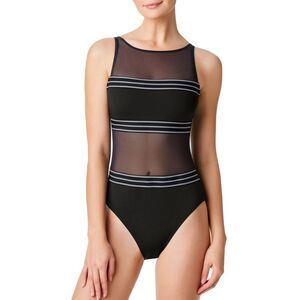 Bleu by Rod Beattie Womens Off The Grid One-Piece Swimsuit 14 Black - NWT $125